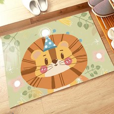 生日快樂動物卡通室內地墊, 獅子, 1個