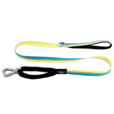 zooland 狗狗防衝擊彈簧牽繩, 亮黃色 + 藍色, 1個