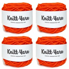 Knitt Courtney 36股 編織線, 418 橘色, 4個