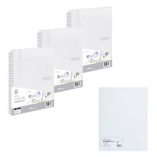 ECO Chungwoon 多色彈簧線圈文件夾 A4 20頁 3入+PP名片L夾 A4 10入組合, 1套, 透明（文件，持有人）