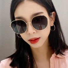 베이마 AMY 초경량 오버사이즈 다각형 선글라스 + 고급 안경케이스 세트