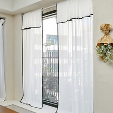 BAZAAR Harmony 皺雪紡遮蔽簾, 白色