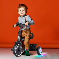 ZOKO LED折疊迷你三輪車, 黑色, 1個