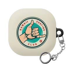 몬드몬드 썸머 패치 갤럭시 버즈 프로 / 버즈 라이브 하드 케이스 + 키링, 019, 1개