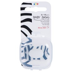 퍼기 TPE 노리개 젖꼭지, BABY ZEBRA 얼룩말, 6~18개월, 1개
