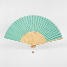 자수와 패턴 부채, 패턴 민트, 1개