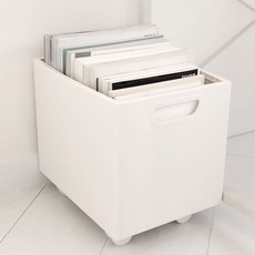 히키스 오픈 이동식 책꽂이 1단, 화이트