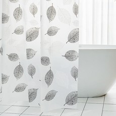 Saenghwalgongsik Easy Clean PEVA 防水浴簾, 白色