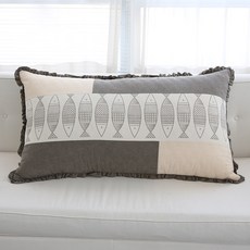 ISOLHOME 魚大靠墊套, 棕色的