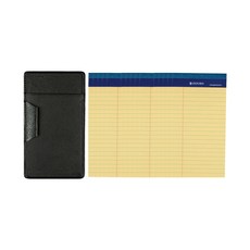 OXFORD Legal Pad 黃色法律便條紙 Mini 50張 15入 + 皮革板夾 Mini 套組, 1套, 黃色(Legal Pad 黃色法律便條紙), 隨機出貨(皮革板夾)