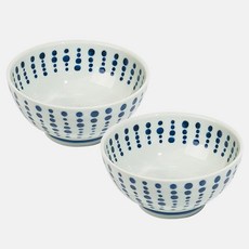日本麵條 18.7cm 2p 套, 1套, 藍點
