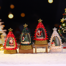 Labovia 歐式電話盒聖誕老人裝飾燈光水晶球, 類型 7