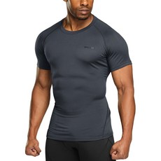 tesla 男士內搭刷毛圓領短袖T恤