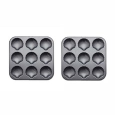messe 9格不沾瑪德蓮蛋糕烤盤模具, 2個