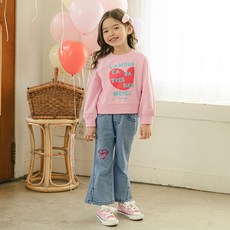 OWLEYBARN 女童 L'amour 愛心印花大學T