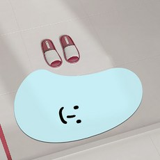 DM 腎豆造型表情地墊, 混色, 1個