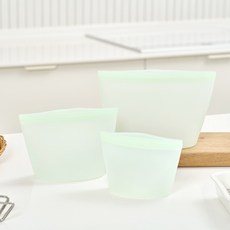 WAGENSTEIGER 矽膠保鮮袋 500ml + 1L + 1.5L 套裝, 1套, 青檸薄霧