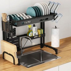 CAFE CLUB 鑄鐵製餐具瀝水架, 黑色