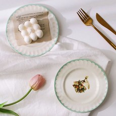 Iwooa 普羅旺斯的午後 復古盤 普羅旺斯 漂亮盤子 16cm, 2個, 盤子 2入