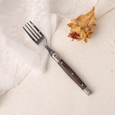 LA CARTUJA Ancla Laguiole 甜點蛋糕茶叉, 深木色, 1個