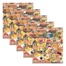 Petit 真實水果國度貼紙 DA5161-C, 混合顏色, 5個