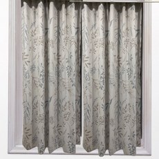 J&N 花葉印花遮光拉摺窗簾, 灰色