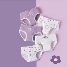 女童 J-cell 紫色花園學生內褲 P847 5件組