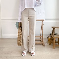 토마토팩토리 여성용 미노이 통밴딩 와이드 코튼 팬츠