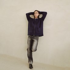 BLONDNINE 男款兩穿V領羅紋針織開襟衫