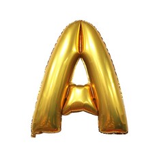 WOW PARTY KOREA 字母A氣球 小, 金色, 15個