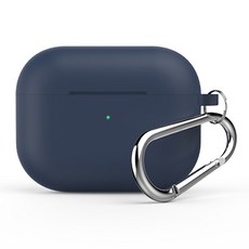 일렉토 애플 에어팟 프로 실리콘 키링 케이스, 미드나잇 블루, APSKC-MB