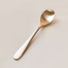 LIHAN 金色孩童湯匙+韓國傳統束口袋, 單色, 1組