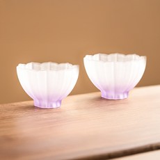 아메리칸로드 무광 그라데이션 꽃봉우리 술잔 HR1982, 퍼플, 2개