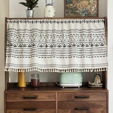 마켓에이 오픈가구 프린팅 태슬 커버커튼 TYPE1