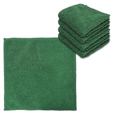월드크린 다목적 청소용 극세사 손걸레 소형 20 x 20 cm, 그린, 5개