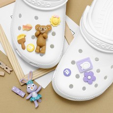 達菲熊史黛拉系列洞洞鞋裝飾鞋扣 10件組