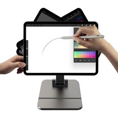 코끼리리빙 마그네틱 스탠드 태블릿PC 거치대 K1 Q2ZA-1625, 아이패드 프로 12.9(2021 / 2022), 그레이