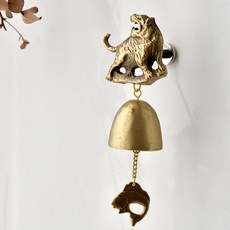 INTODECO 勇猛守護的意義 十二生肖虎 銅製外鈴, 黃銅色