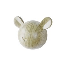 바우마켓 타공식 동물 벽걸이 후크 곰, 우드, 1개
