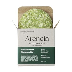 Arencia 洗髮皂 Go Green Hair 無矽靈 無防腐劑, 80g, 1個