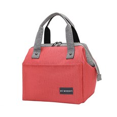 防水帆布保溫保冷午餐便當袋, 紅色
