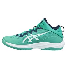 ASICS 亞瑟士 GELHOOP V17 S 男款運動籃球鞋 透氣網布 輕量化耐磨橡膠大底, 26.5cm, 綠灰色