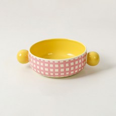 PASTEL PET 寵物圓形手柄陶瓷餐具 FREE(22 x 5.6 cm), 粉紅色, 1個