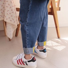 sonyun market 男童款霓虹捲邊牛仔褲