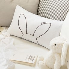 shez Home 兔子 DTP 超細纖維枕頭, 兔子白