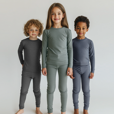 Ding Dong Dang兒童款發熱刷毛內衣上下套裝 3件組