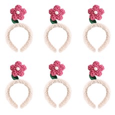 LivingDA Boseul花朵髮帶, 6個, 桃紅色