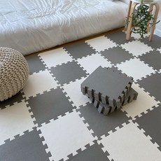 Sonhalmae 嬰幼兒用高級大理石紋安全認證拼圖地墊, 10個, 灰色