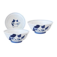 Mike小貓圖案陶瓷麵碗, Mieke, 2個