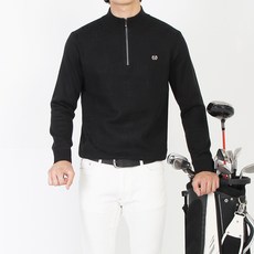 Mineflow 男性內刷毛DW羊毛半拉鍊針織衫